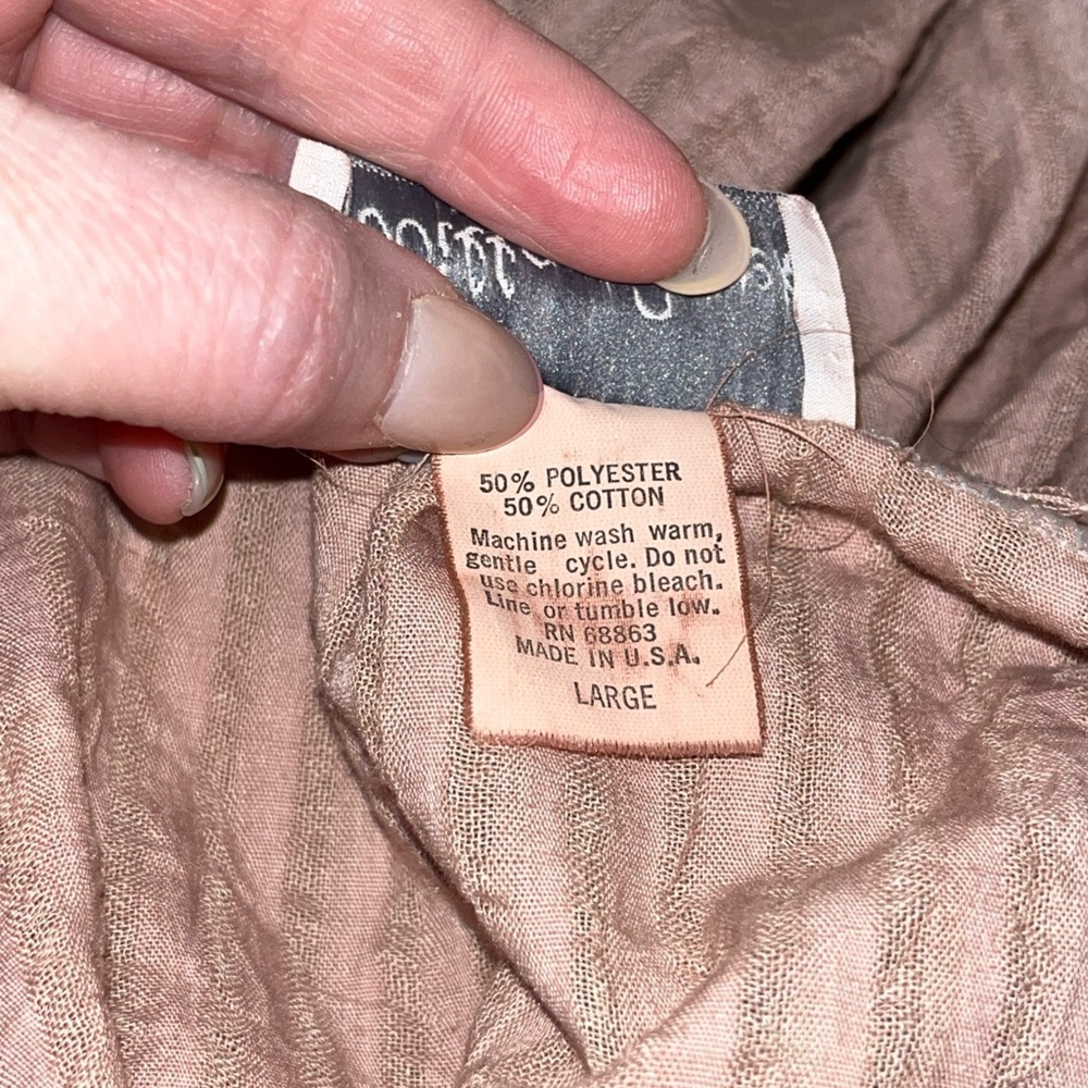 Willow Creek Prairie Cotton Blend Gown Lounger Dress Cottagecore USA Large - Picture 6 of 6